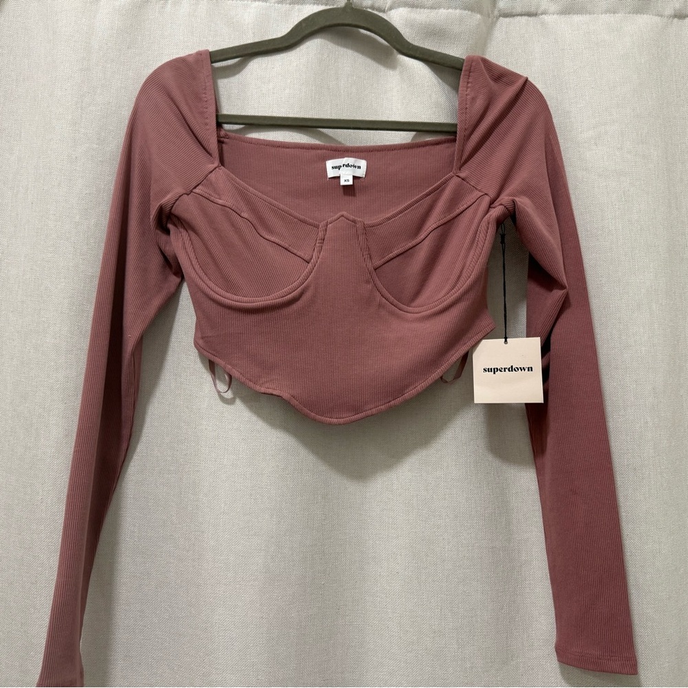 NWT Revolve Superdown Fiona underwire crop top size XS